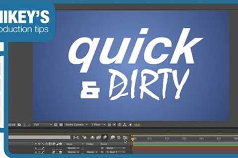 After Effects Kinetic Typography motion graphics tutorial