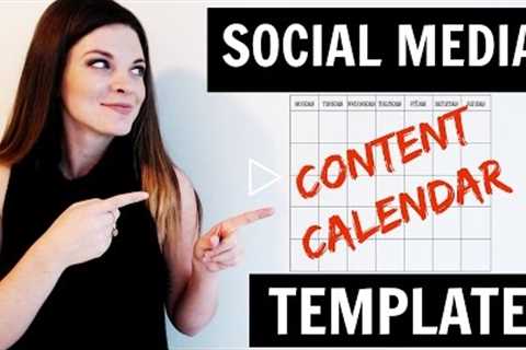 Content Calendar for Social Media Marketing