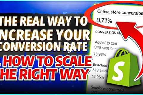 The Real Way To Increase Your Conversion Rate & To Scale The Right Way (Shopify Dropshipping)