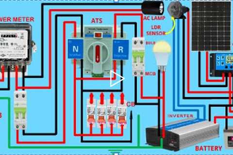 How to do automatic changeover switch wiring for solar using LDR and ac light/ATS