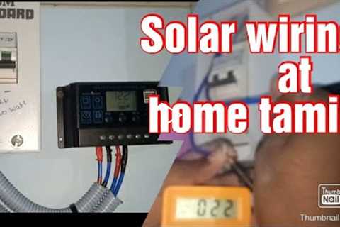 Solar wiring at home Tamil #Solar Panel installation step by step