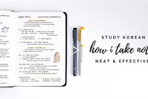 self-study korean: how i take notes