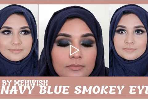 Navy Blue Smokey Eye Makeup Tutorial | by Mehwish | Ms hair & Makeup #shorts #viral #viralvideo