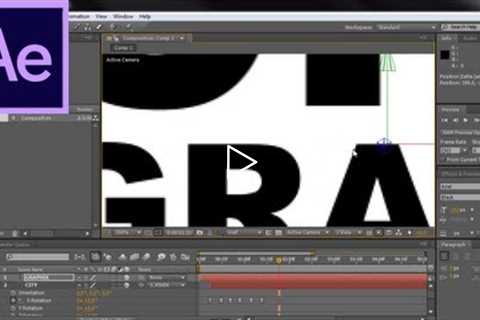 After Effects Tutorial: Kinetic Typography (Swinging, Drop Down, Y Rotation) -HD-