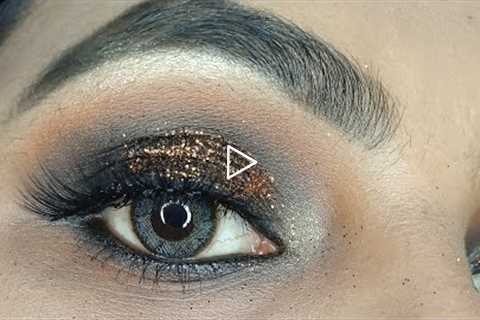 Glittery Smoky Eye Makeup Tutorial.. Step by Step Smoky Eye tutorial with Glitters||@kanchan sharma