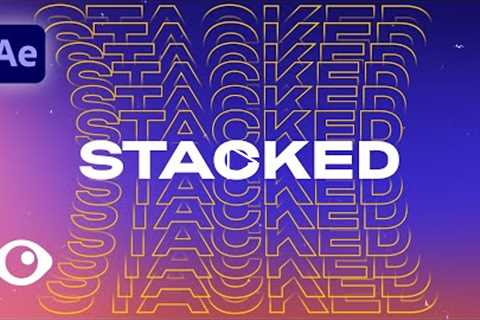 Stacked Repeated Text Animation | Adobe After Effects Tutorial