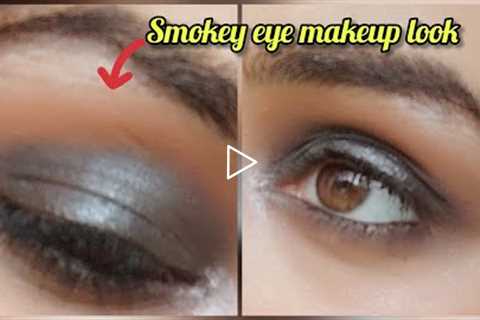 Black smokey eye makeup look for beginners| step by step tutorial|complete guide|easy smokey look