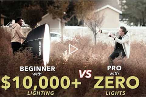 Beginner with $10,000+ LIGHTS vs PRO with ZERO Lights