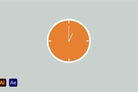 How to design and animate a Clock  | Adobe Illustrator | Adobe After Effects | Tutorial