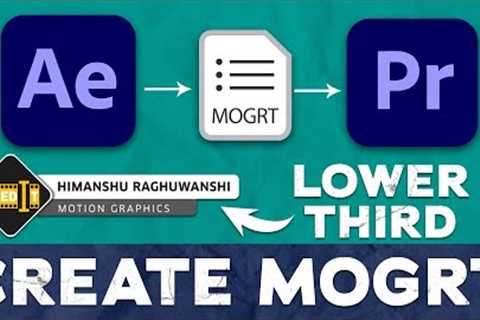 How to Create Mogrt File in After Effects to Premier Pro | Lower Third Animation | EZEdit