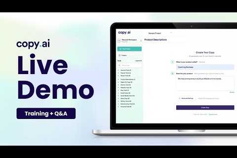 Copy.ai Live Demo #143: How To Write Sections Of Content