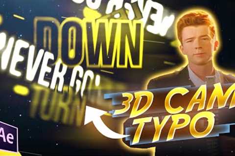 3D CAM TYPOGRAPHY TUTORIAL + [Free Project File] | After Effects AMV 3D Typography