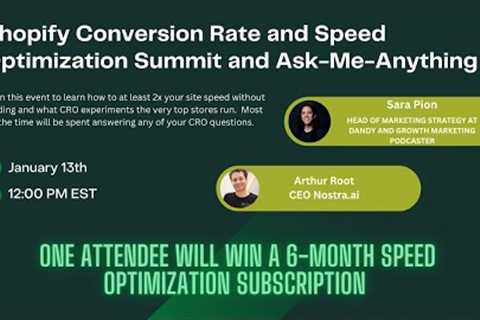 5 Critical Shopify CRO Tests and Speed Optimization Summit