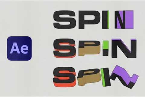 Create Stunning 3D Spinning Type Animations in After Effects