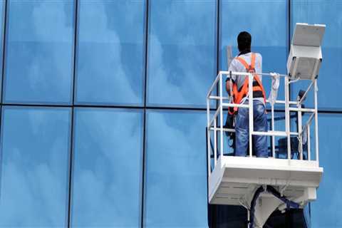 What do commercial window washers use to wash windows?