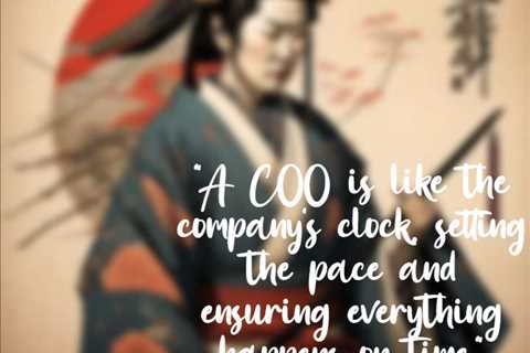 “A COO is like the company’s clock, setting the pace and ensuring everything happens on time.”