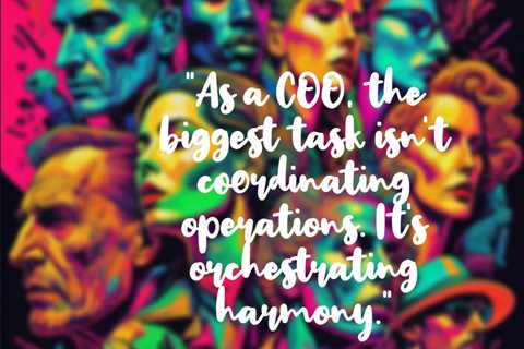 “As a COO, the biggest task isn’t coordinating operations. It’s orchestrating harmony.”