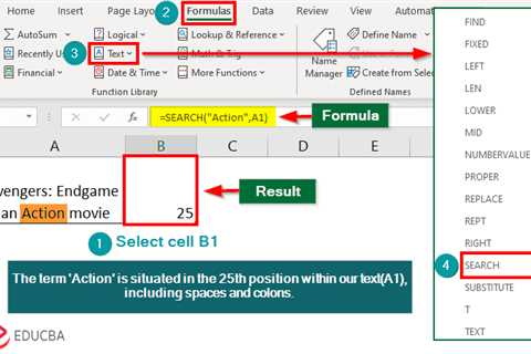 Search Formula in Excel