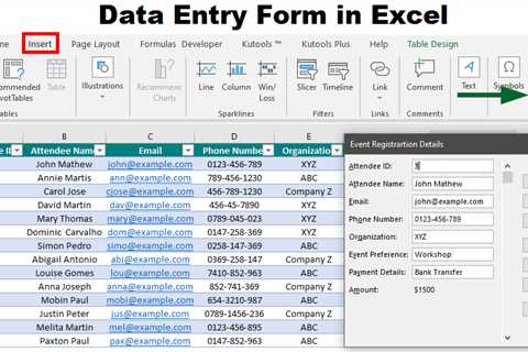 Excel Forms for Data Entry