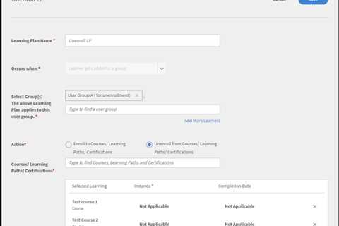 How to bulk unenroll users from learning plan auto instance in one go.