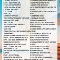70 Killer Social Media Content Ideas, if you're not sure what to post on social media? You'll LOVE..