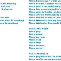Amazon Echo (Alexa) Simple Voice Commands List
