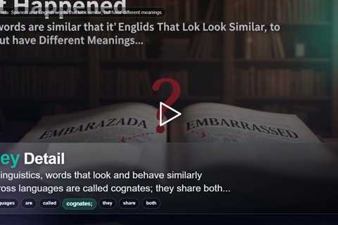 False friends: Spanish and English words that look similar, but have different meanings